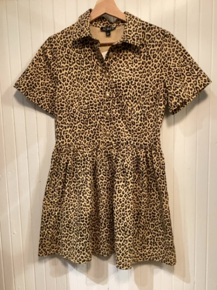 Leopard J. Crew Dress A Line Shirt Dress, 6