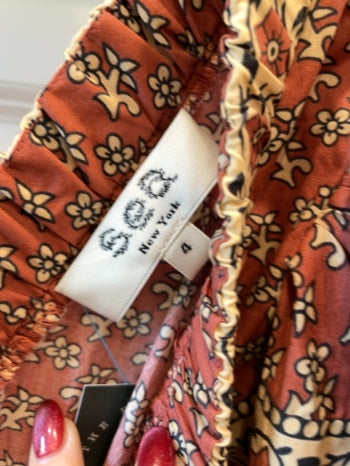 Rust, Block Print Sea Dress Maxi , 4