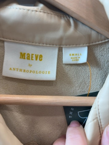 Tan Maeve Blouse Faux leather , S
