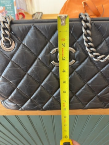 Black Chanel Handbag Large shopping tote- with bag and box, etc