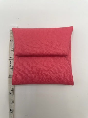 Pink Hermes Purse Epsom Bastia coin purse- With box and bag