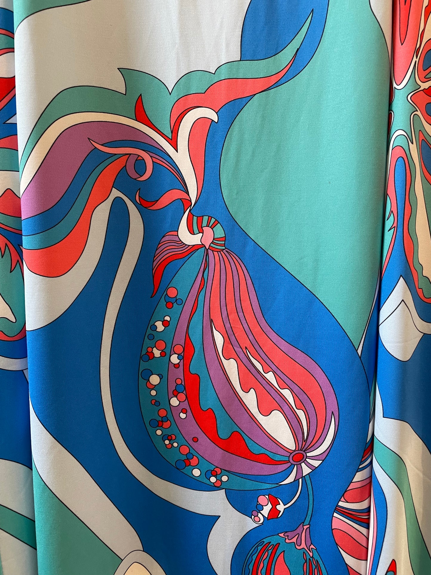 Teal/Multi Emilio Pucci Caftan silk jersey, AS IS (missing belt!), M