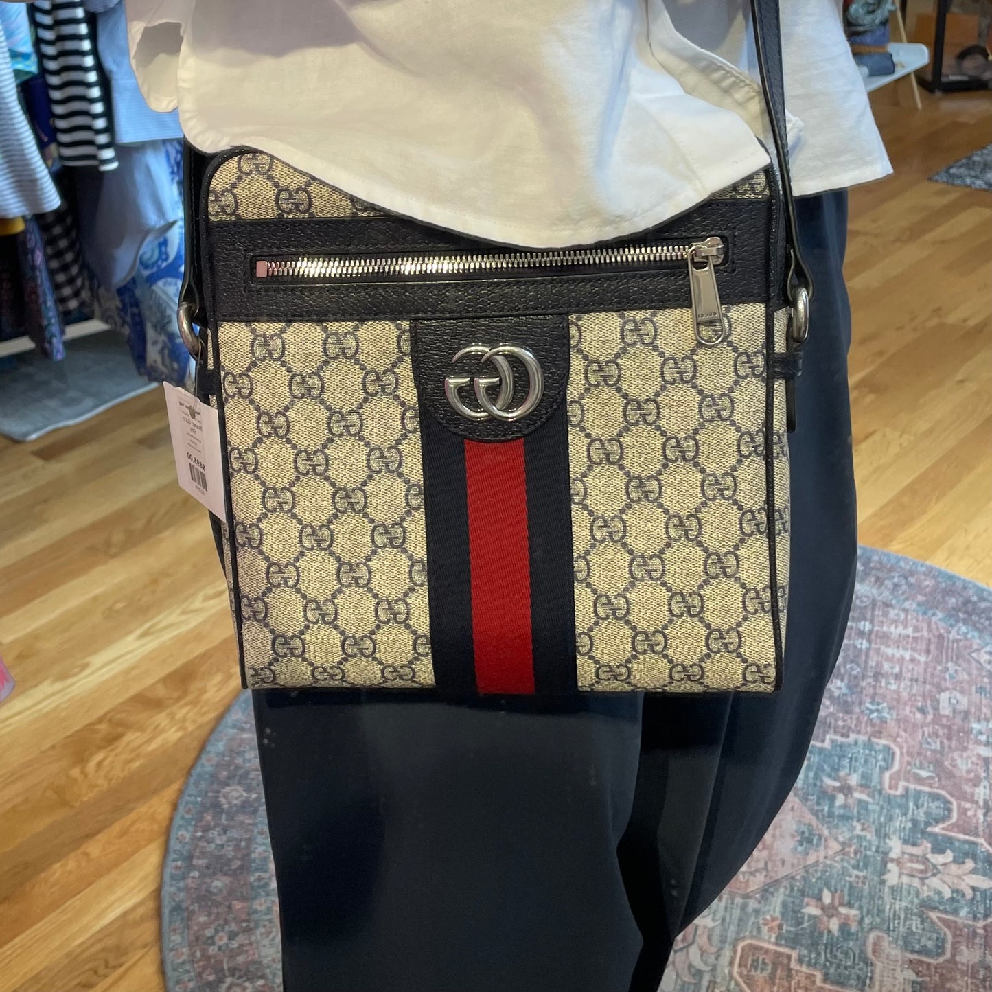 Blue/Red monogram Gucci Messenger bag Ophidia GG Messenger