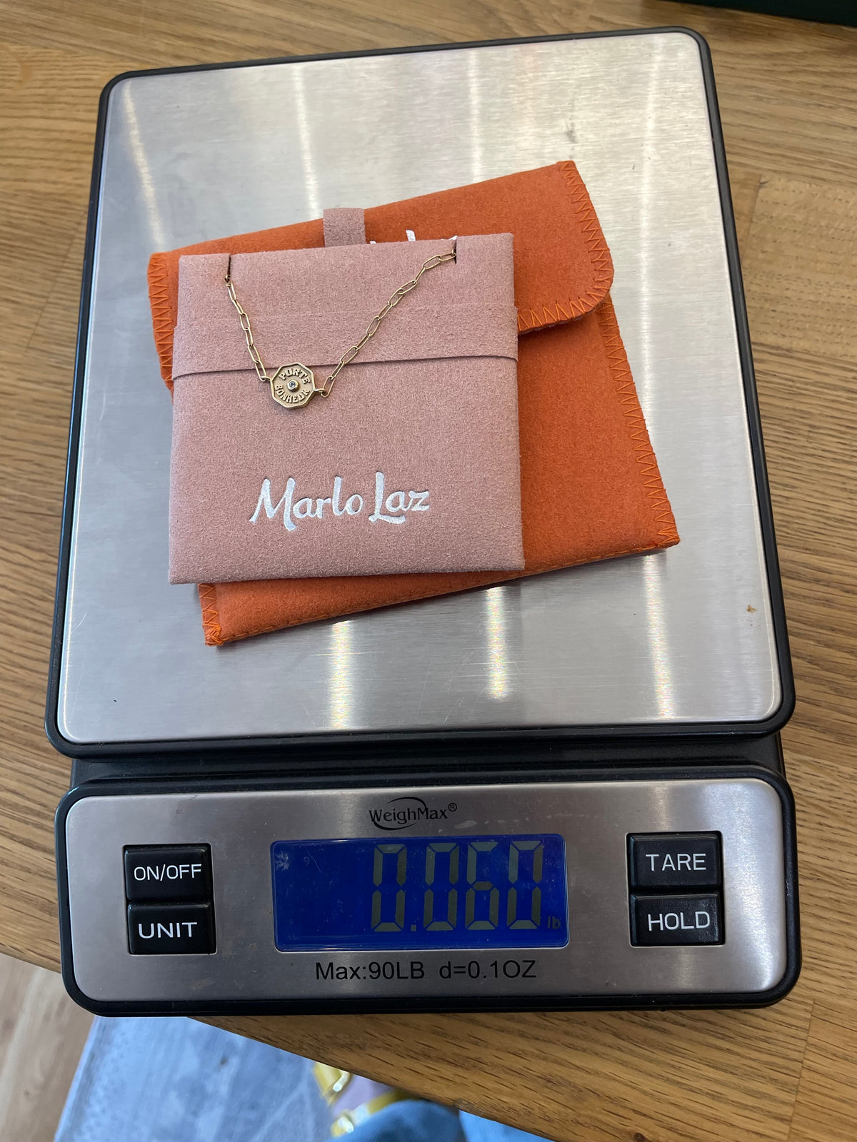 Gold/diamond Marlo Laz Bracelet Rt. $1,130 Wee Porte bonheur