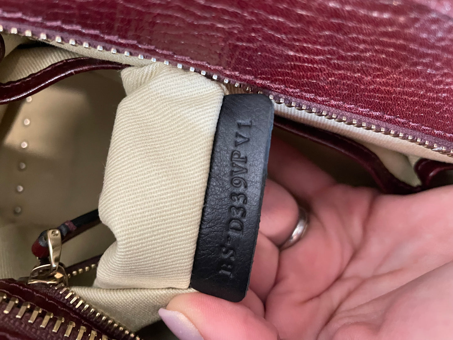 Oxblood Valentino Handbag Rockstud Trapeze double handle tote