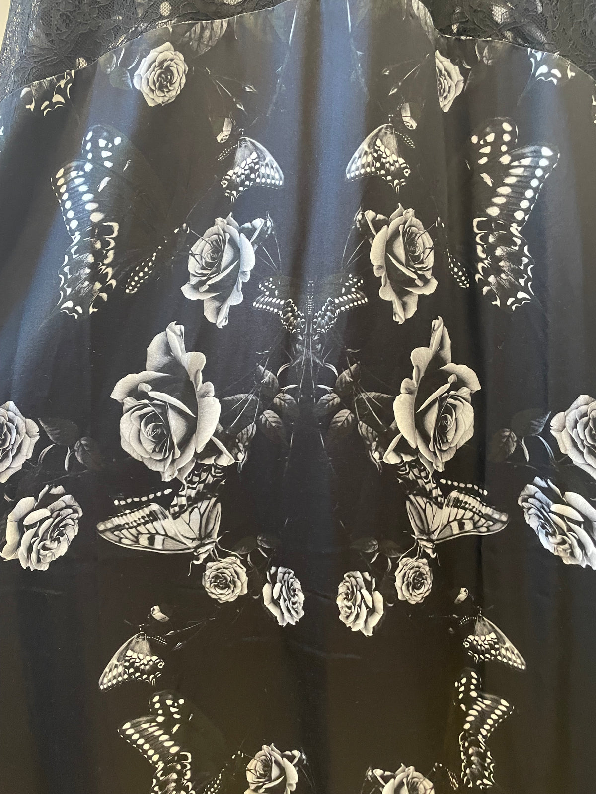 Black, Print All Saints Dress Gian Lace midi dress, 6