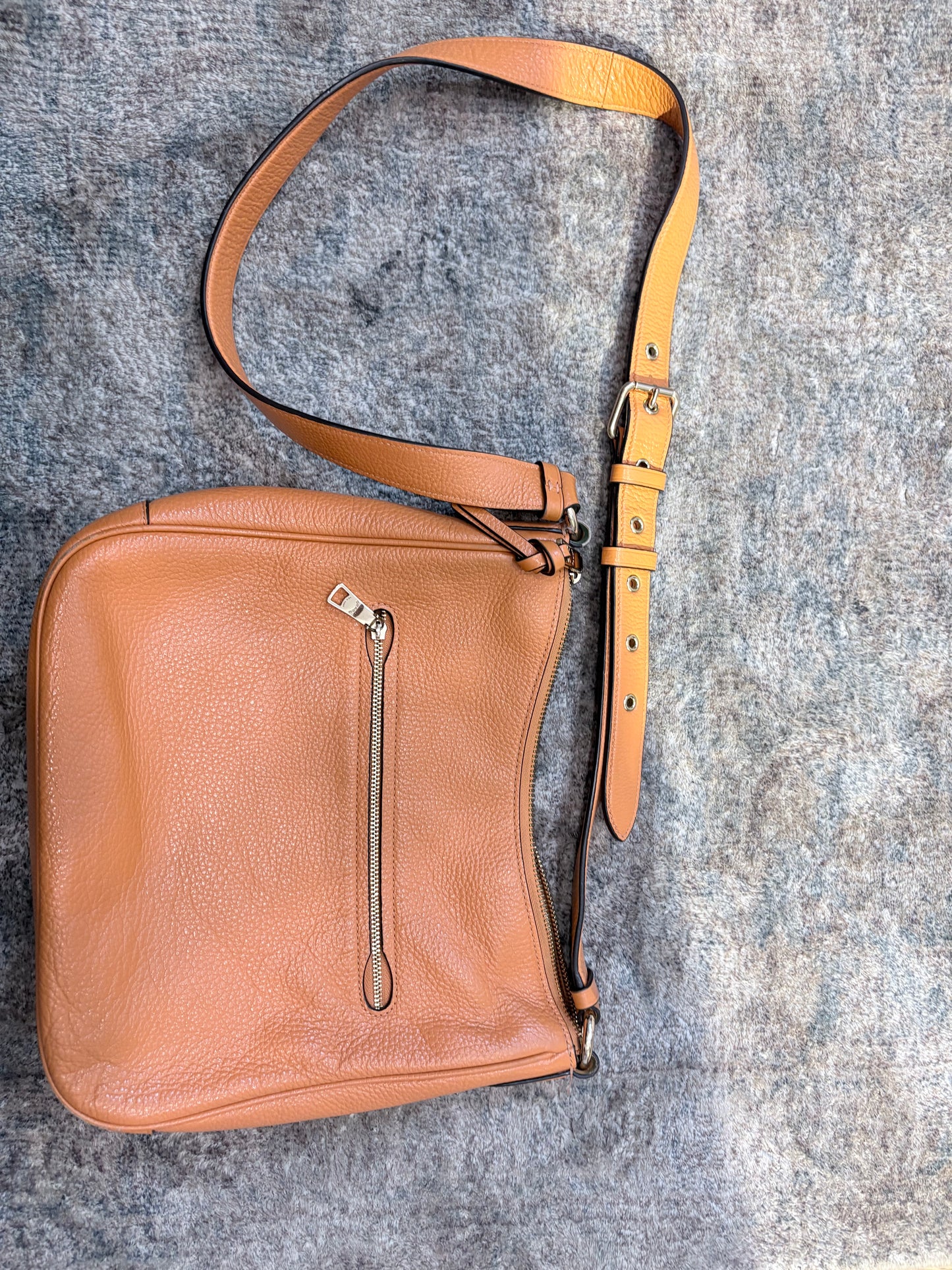 Orange Coach Handbag Pebbled leather messenger- Ellie bag