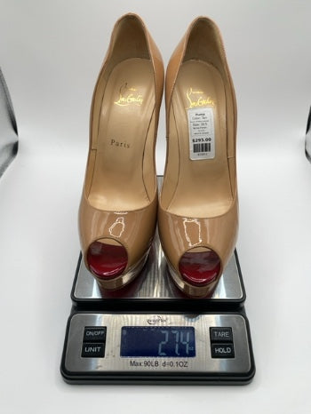 Tan Christian Louboutin Pump Taclou Pump, 38.5