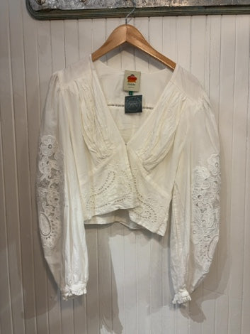 White Farm Rio Blouse Lace, M