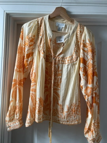 Tangerine Calypso Blouse , Medium