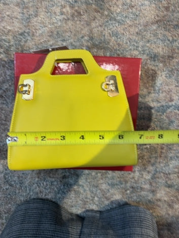 Chartreuse Ferragamo Purse Wana mini W box\- NO CHAIN