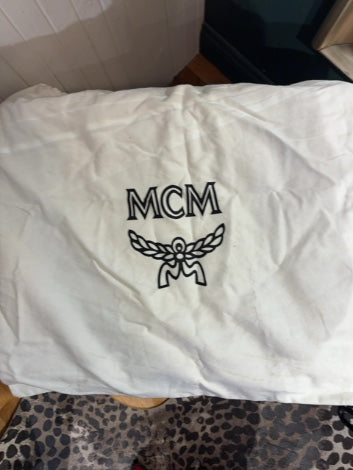 Red/orange embossed mcm Handbag Boston Bag