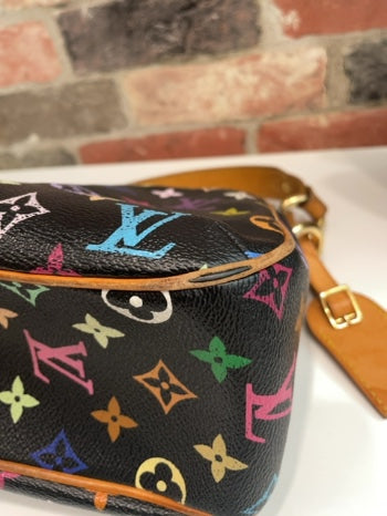 Black/Multi Louis Vuitton Handbag AS IS (overall condition)