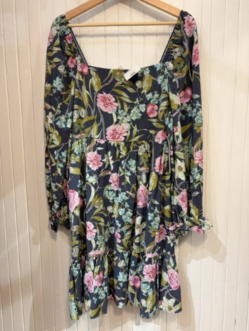 Grey Chelsea 28 Dress NWT Longsleeve Mulit Floral, XL