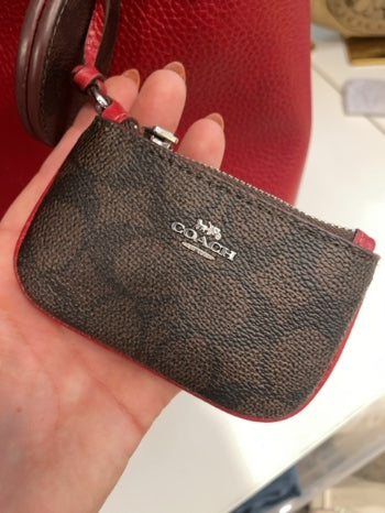 Red Coach Handbag Laurel hobo with charms, excellent like new condition