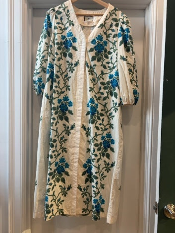 Cream/Blue floral  Tuckernuck  Dress Lachlan Dress MSRP $348 , L
