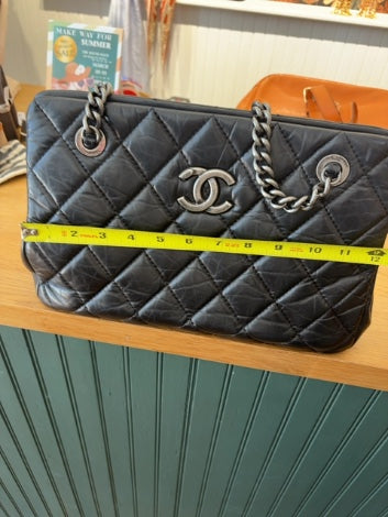 Black Chanel Handbag Large shopping tote- with bag and box, etc