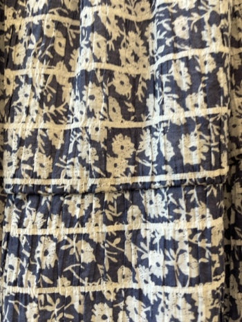 Cerulean Rails  Dress Floral, textured , M