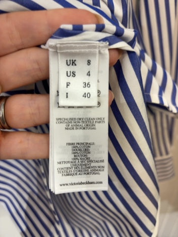 Blue pin Victoria Beckham Blouse NWT, s