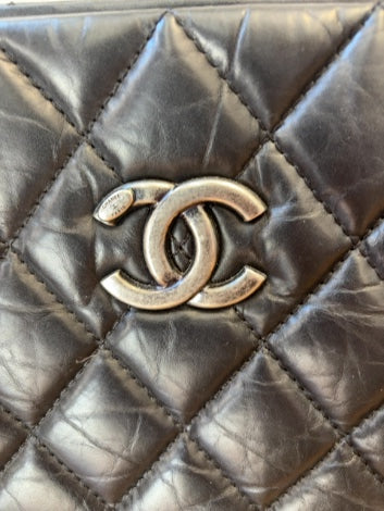 Black Chanel Handbag Large shopping tote- with bag and box, etc