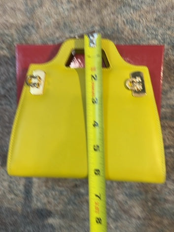 Chartreuse Ferragamo Purse Wana mini W box\- NO CHAIN