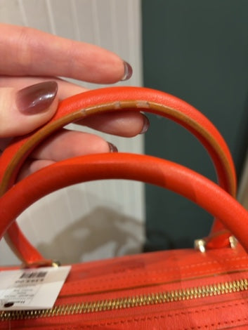 Red/orange embossed mcm Handbag Boston Bag