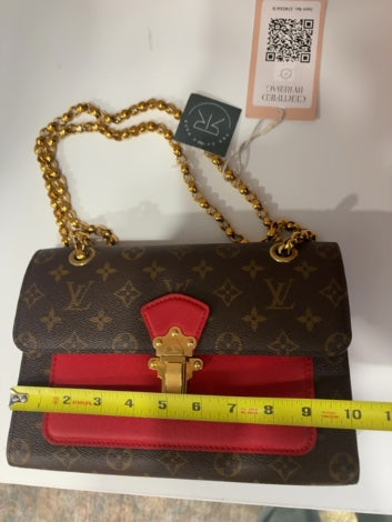 Monogram/Red Louis Vuitton Handbag Victoire Spain 2018