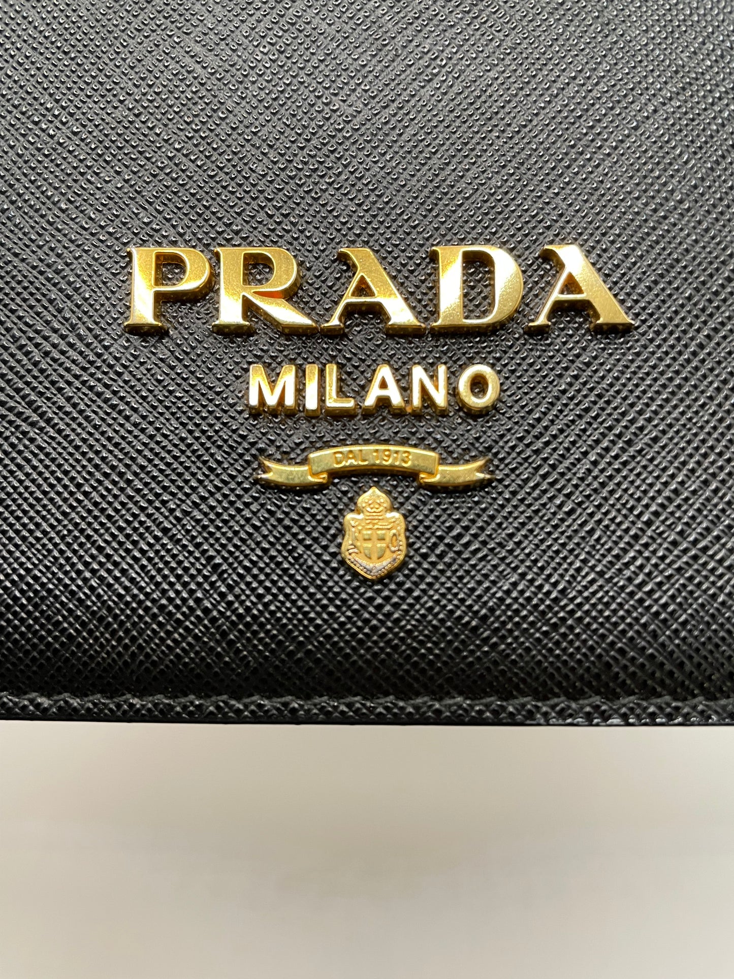 Black/Gold Prada Handbag Saffiano Lux crossbody