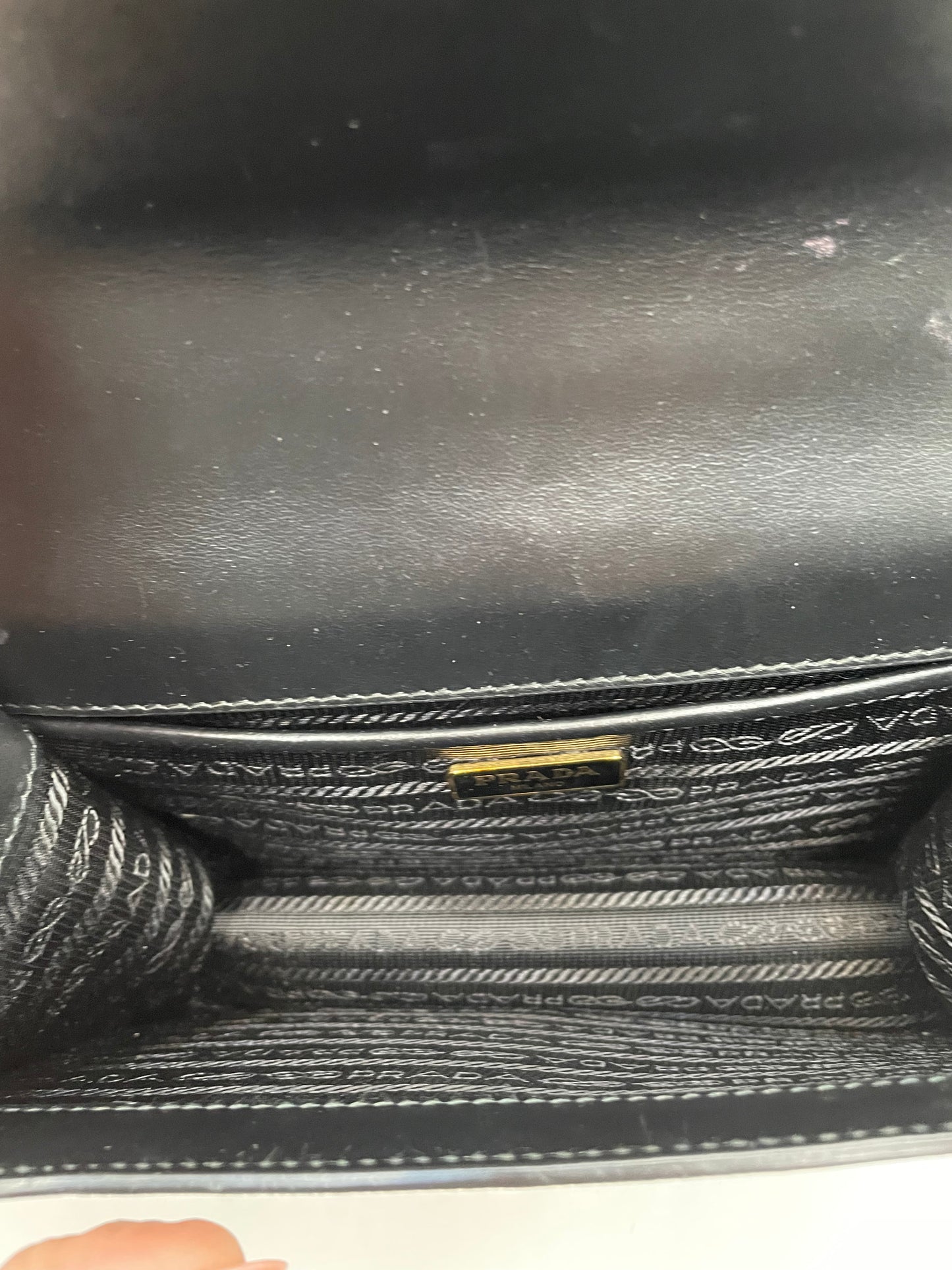 Black/Gold Prada Handbag Saffiano Lux crossbody