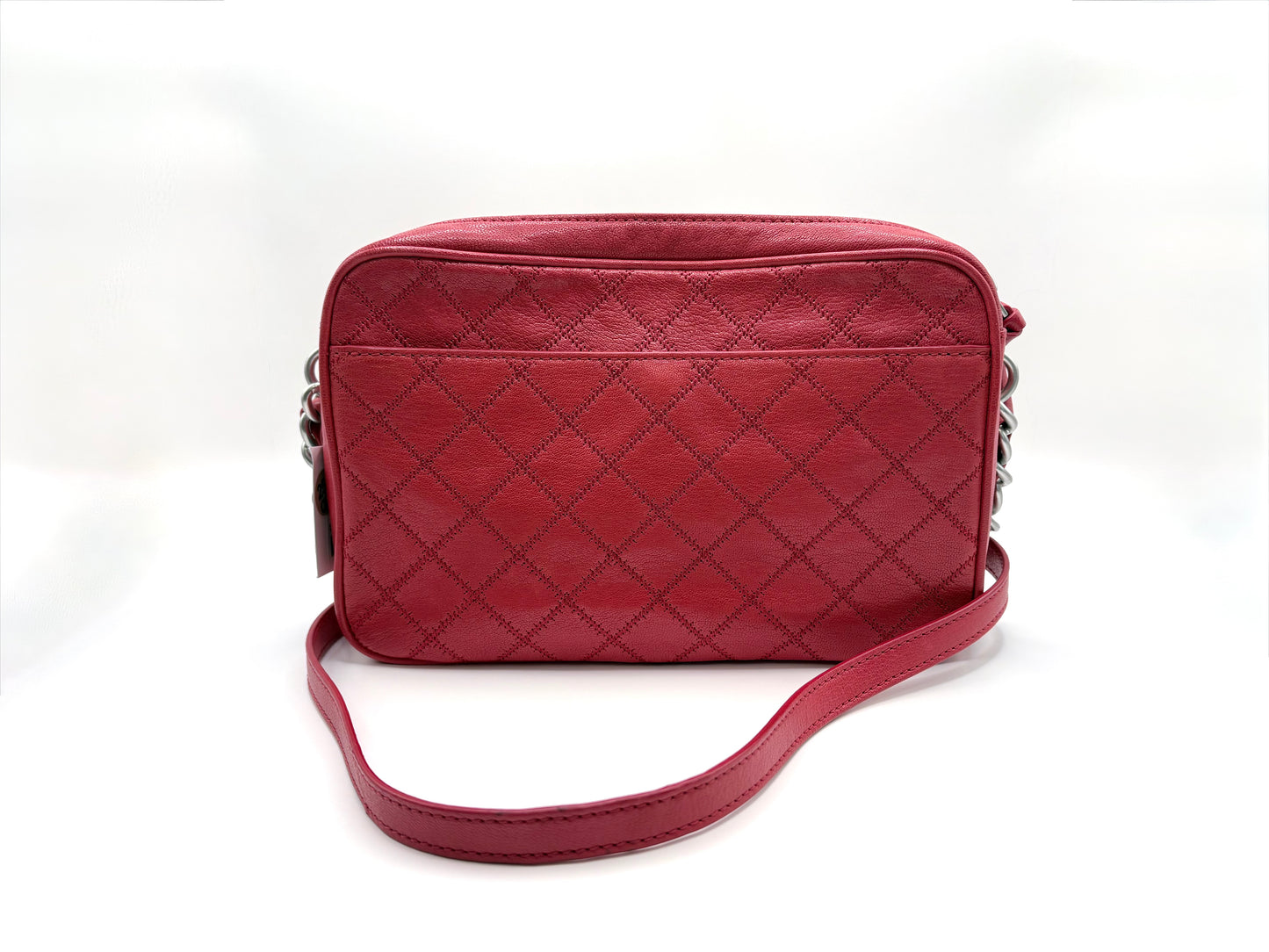 Red Tory Burch handbag Quilted, cross body excellent condition