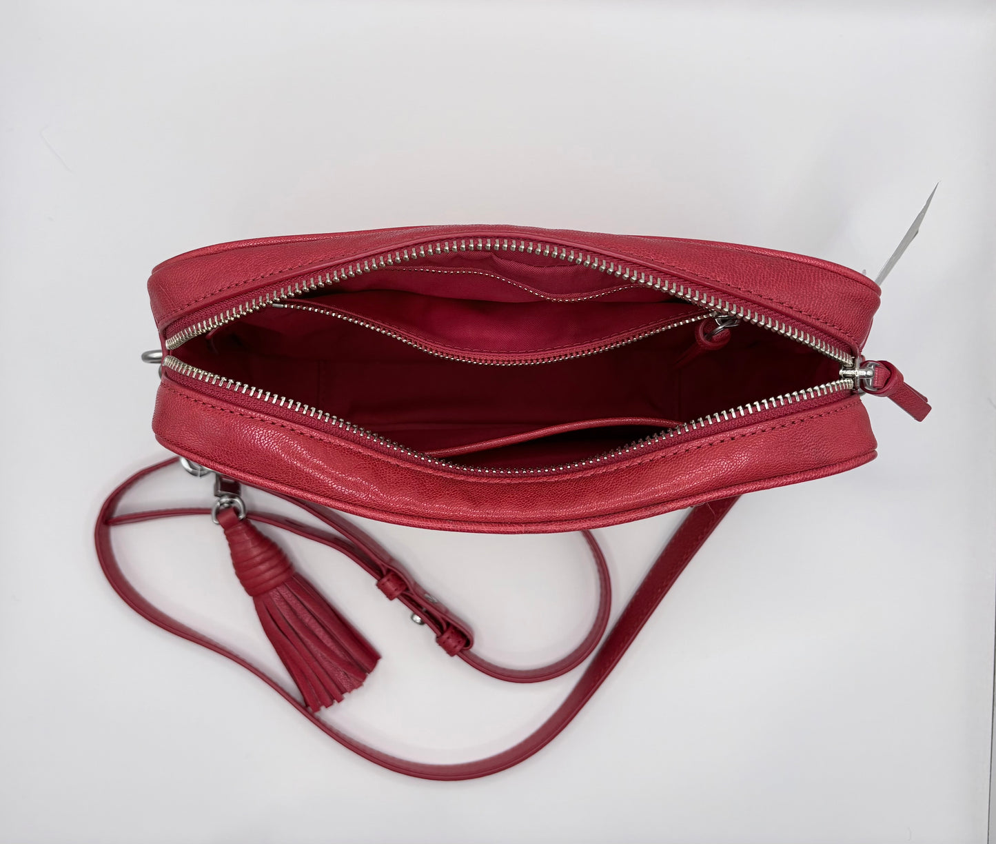 Red Tory Burch handbag Quilted, cross body excellent condition
