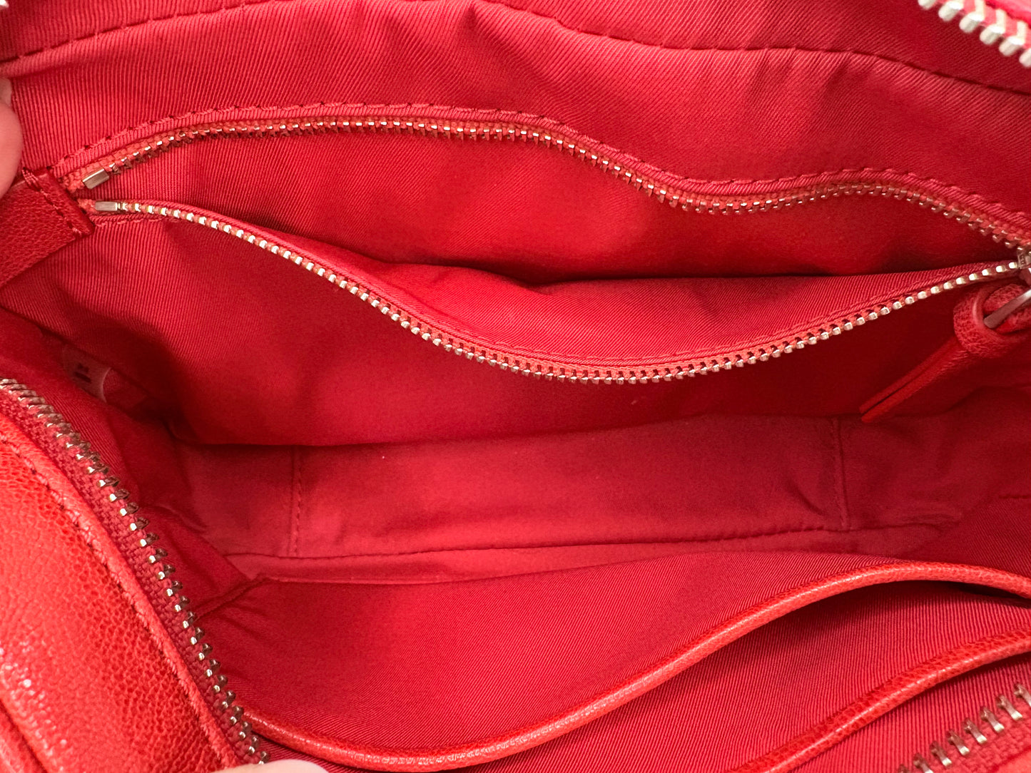 Red Tory Burch handbag Quilted, cross body excellent condition