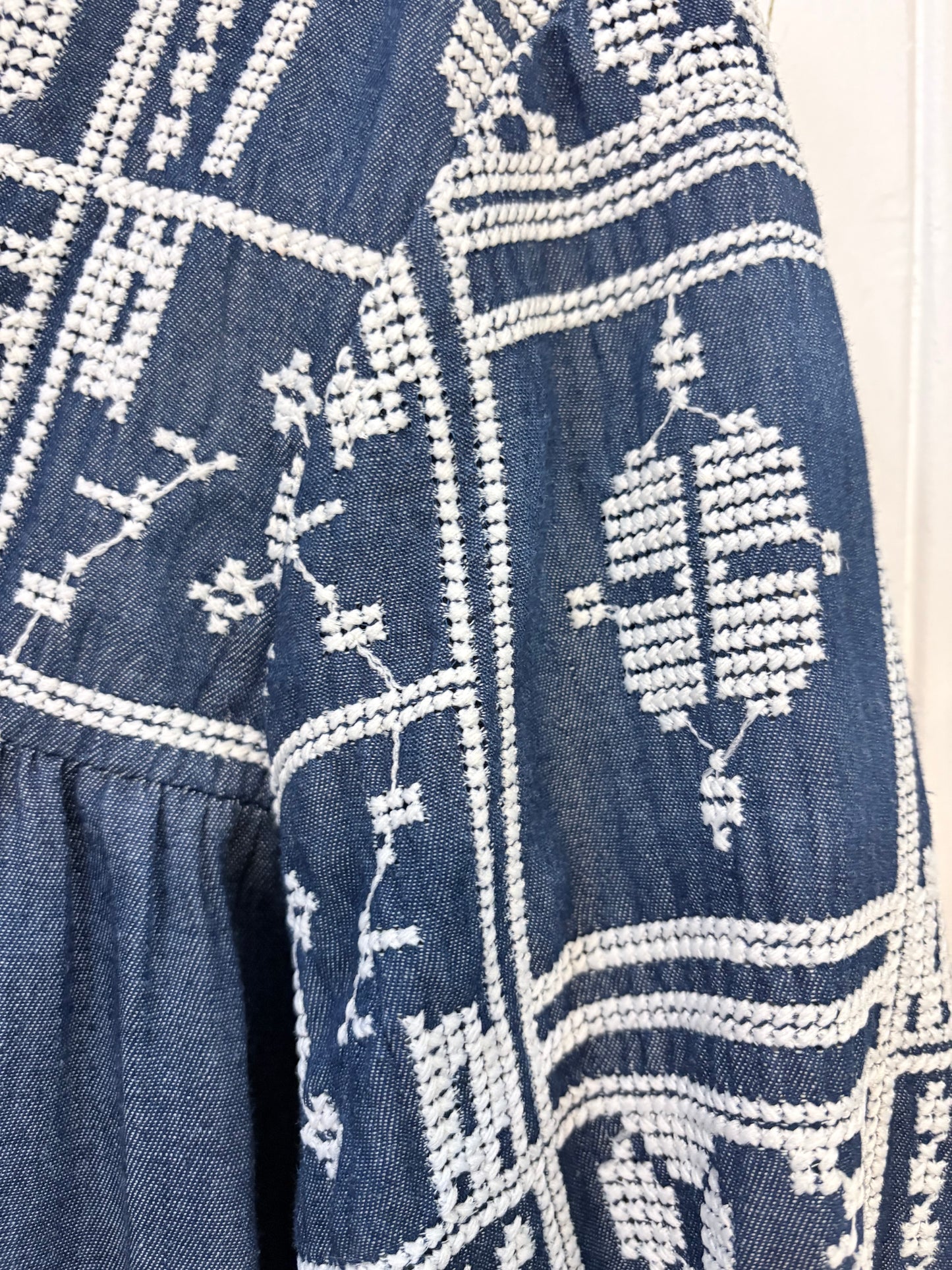 Denim  English Factory Blouse White embroidered, s