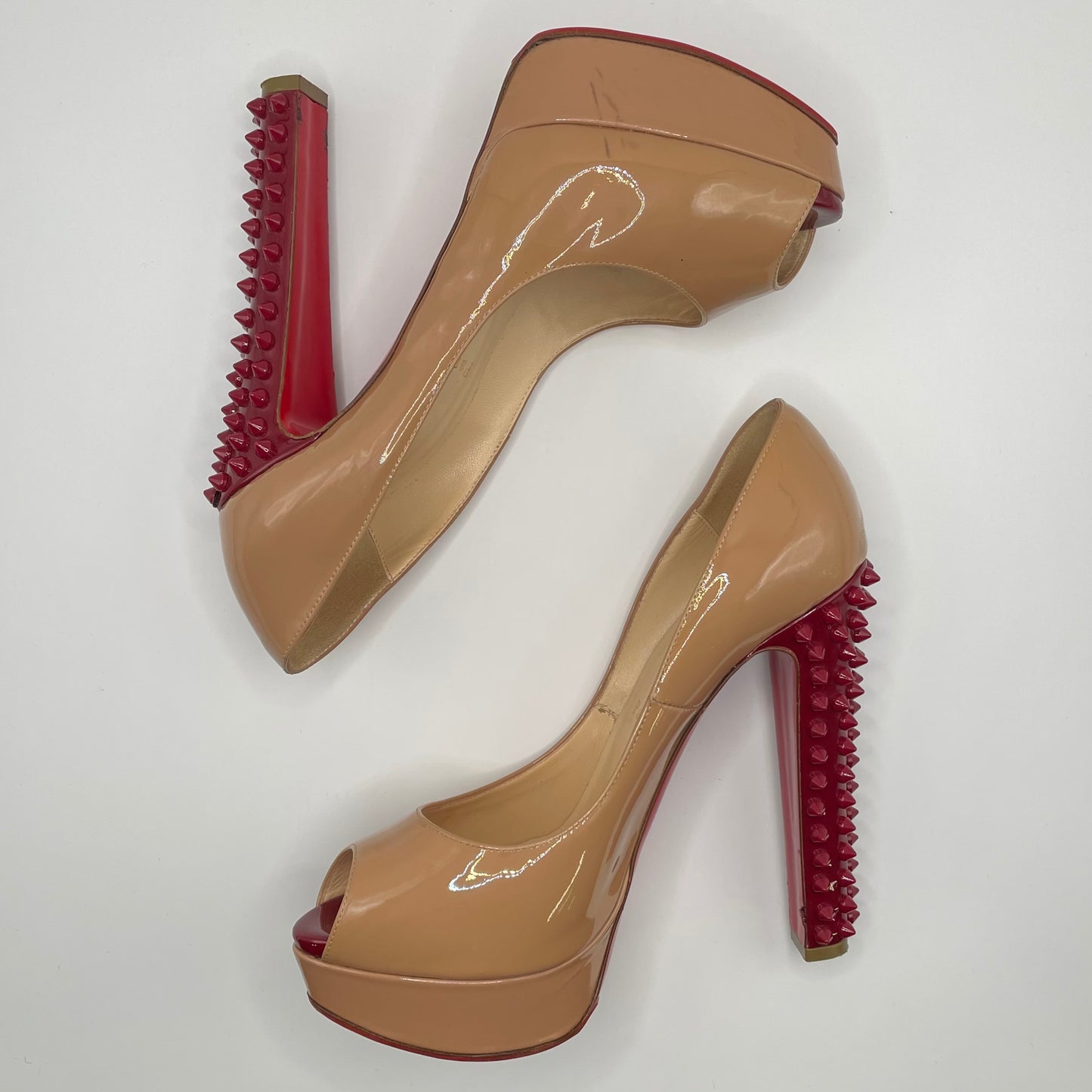 Tan Christian Louboutin Pump Taclou Pump, 38.5
