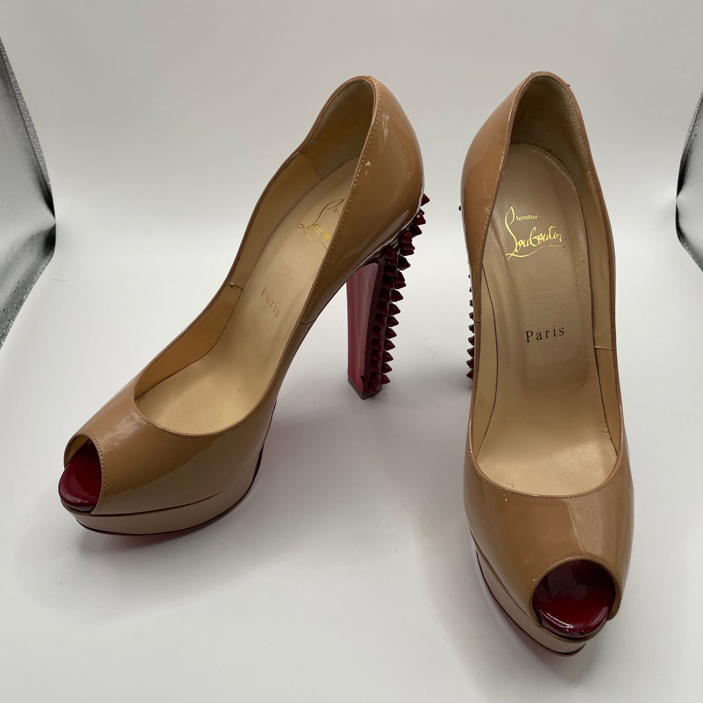 Tan Christian Louboutin Pump Taclou Pump, 38.5