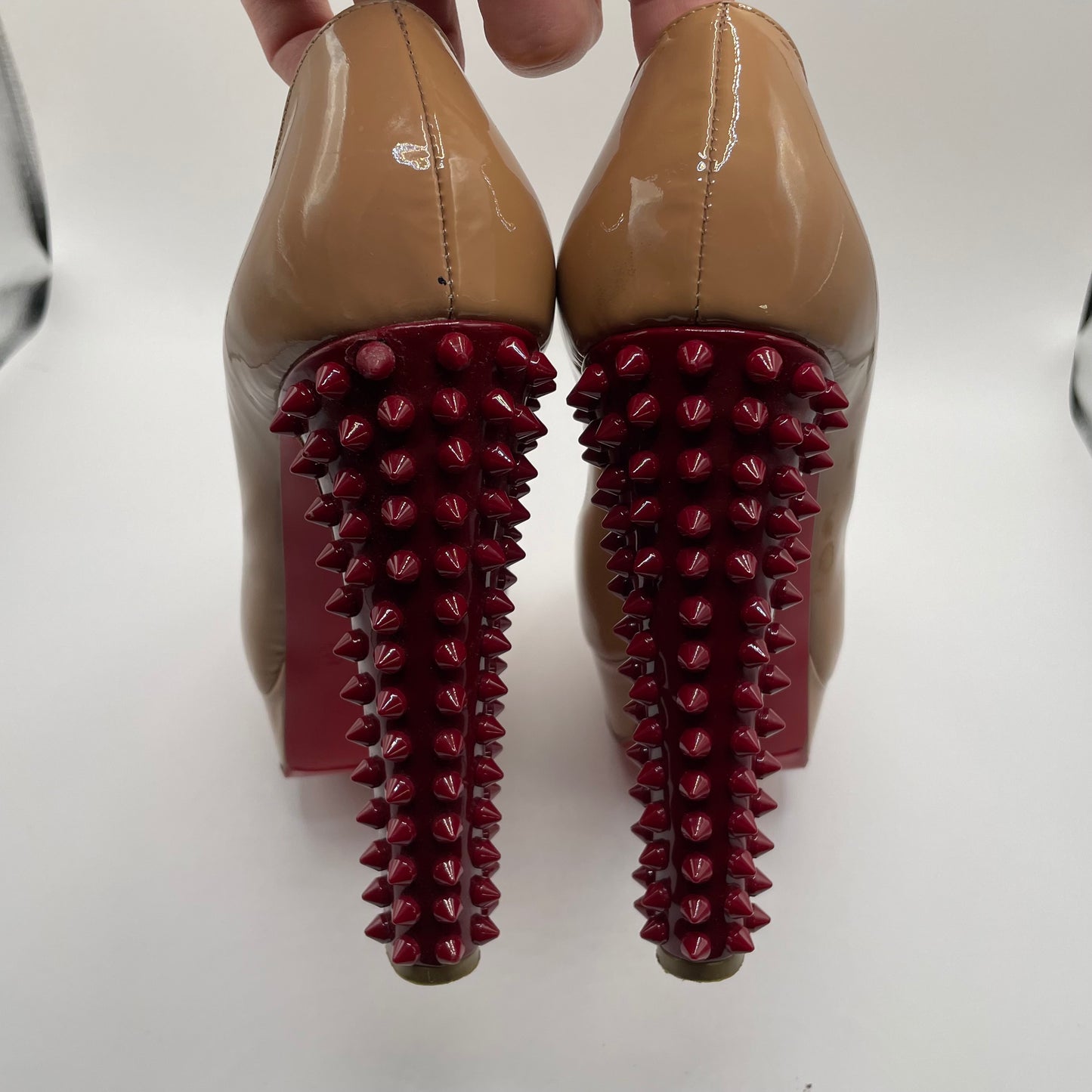 Tan Christian Louboutin Pump Taclou Pump, 38.5