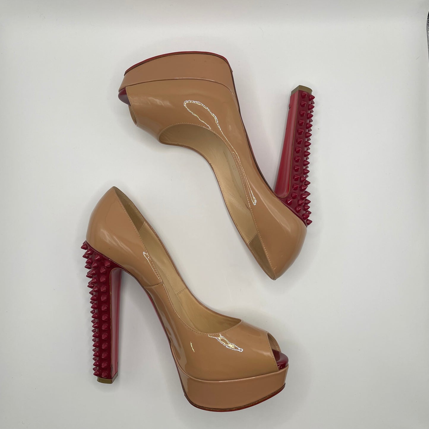 Tan Christian Louboutin Pump Taclou Pump, 38.5