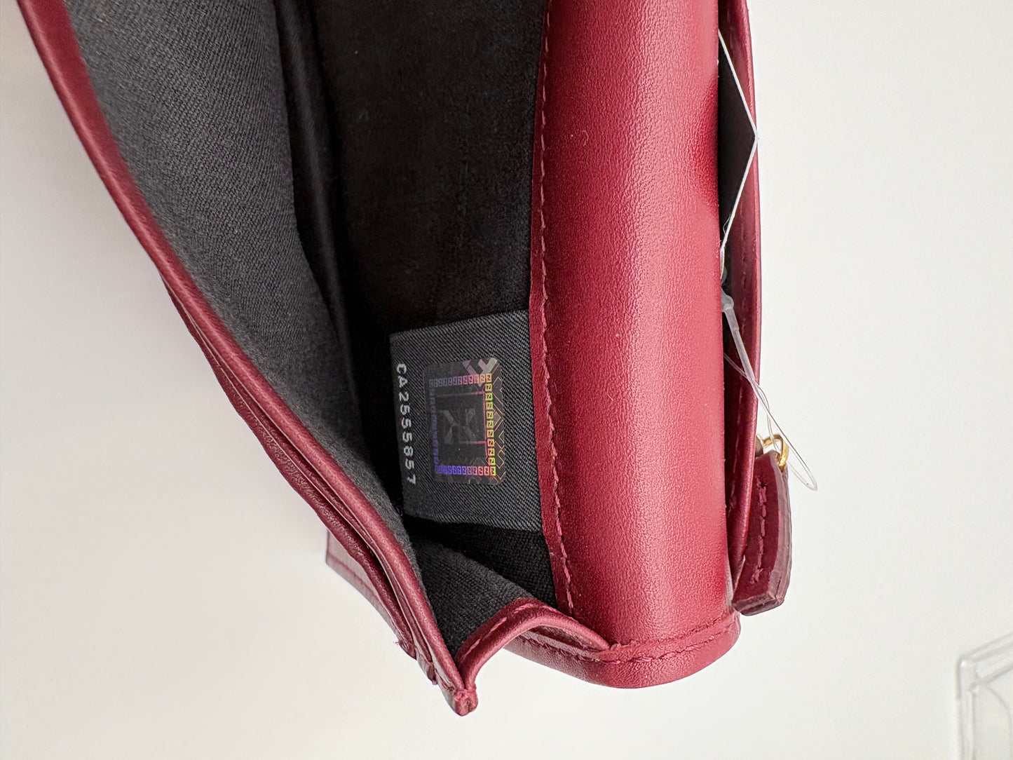Deep red/Brown Logo Fendi Wallet Zucca canvas