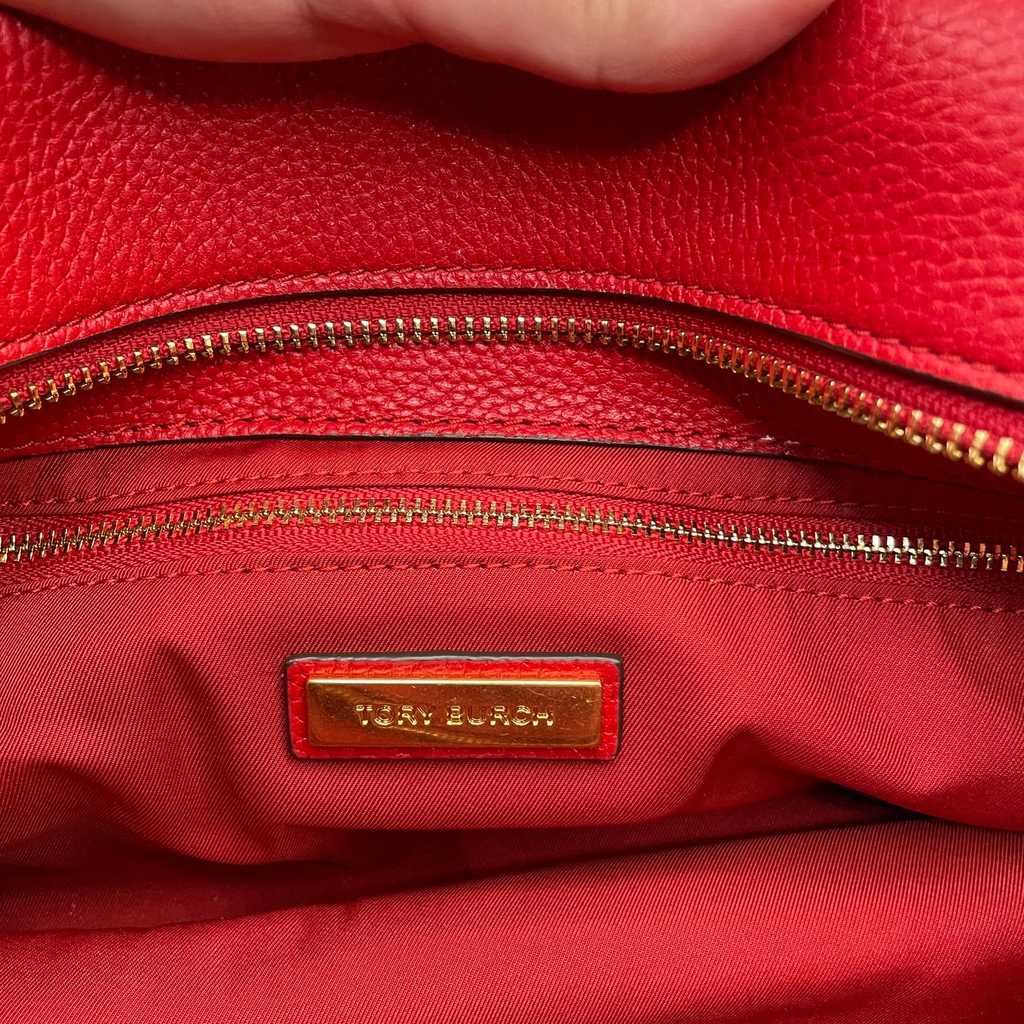 Red Tory Burch Purse Robinson Satchel