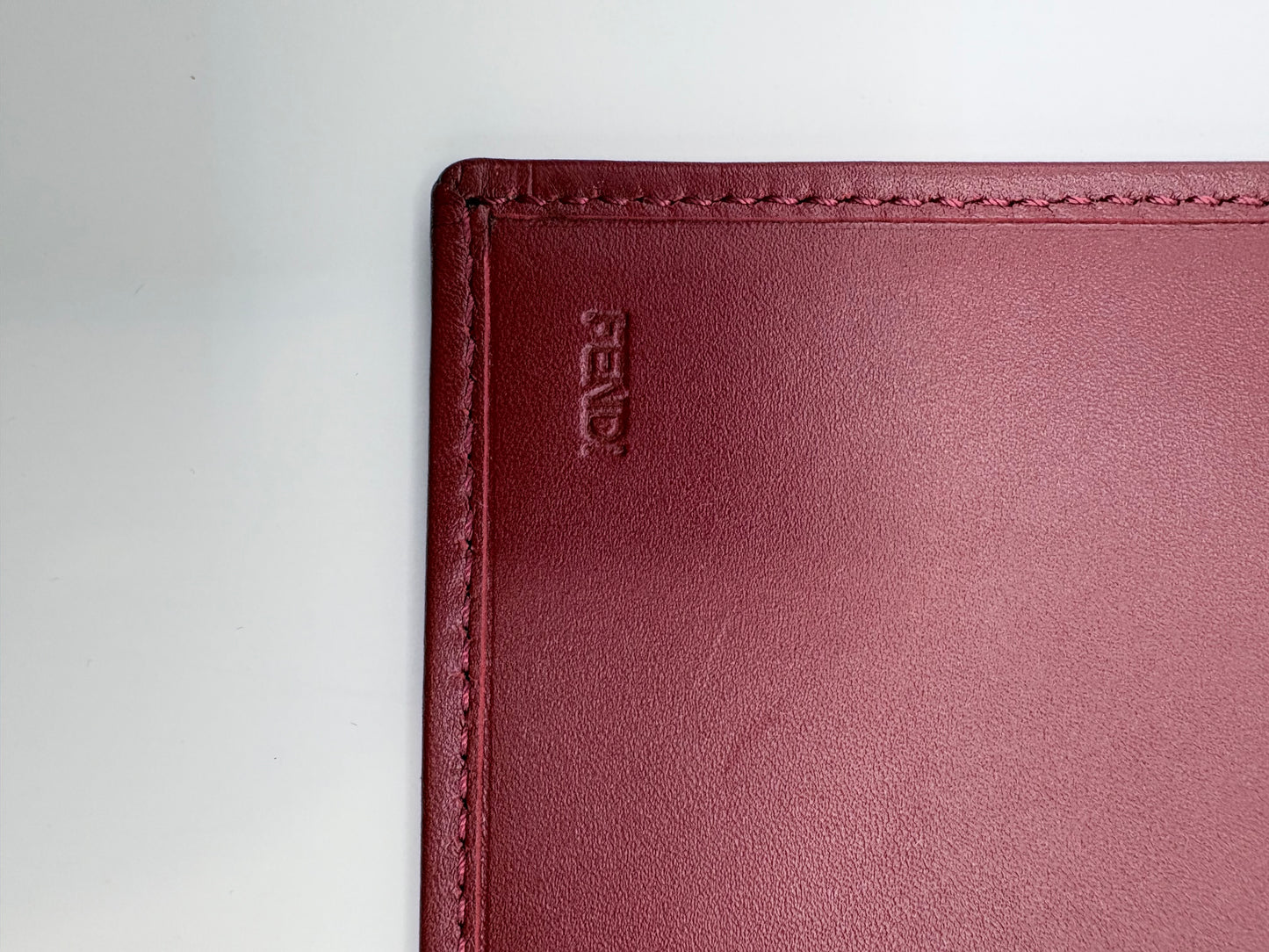 Deep red/Brown Logo Fendi Wallet Zucca canvas