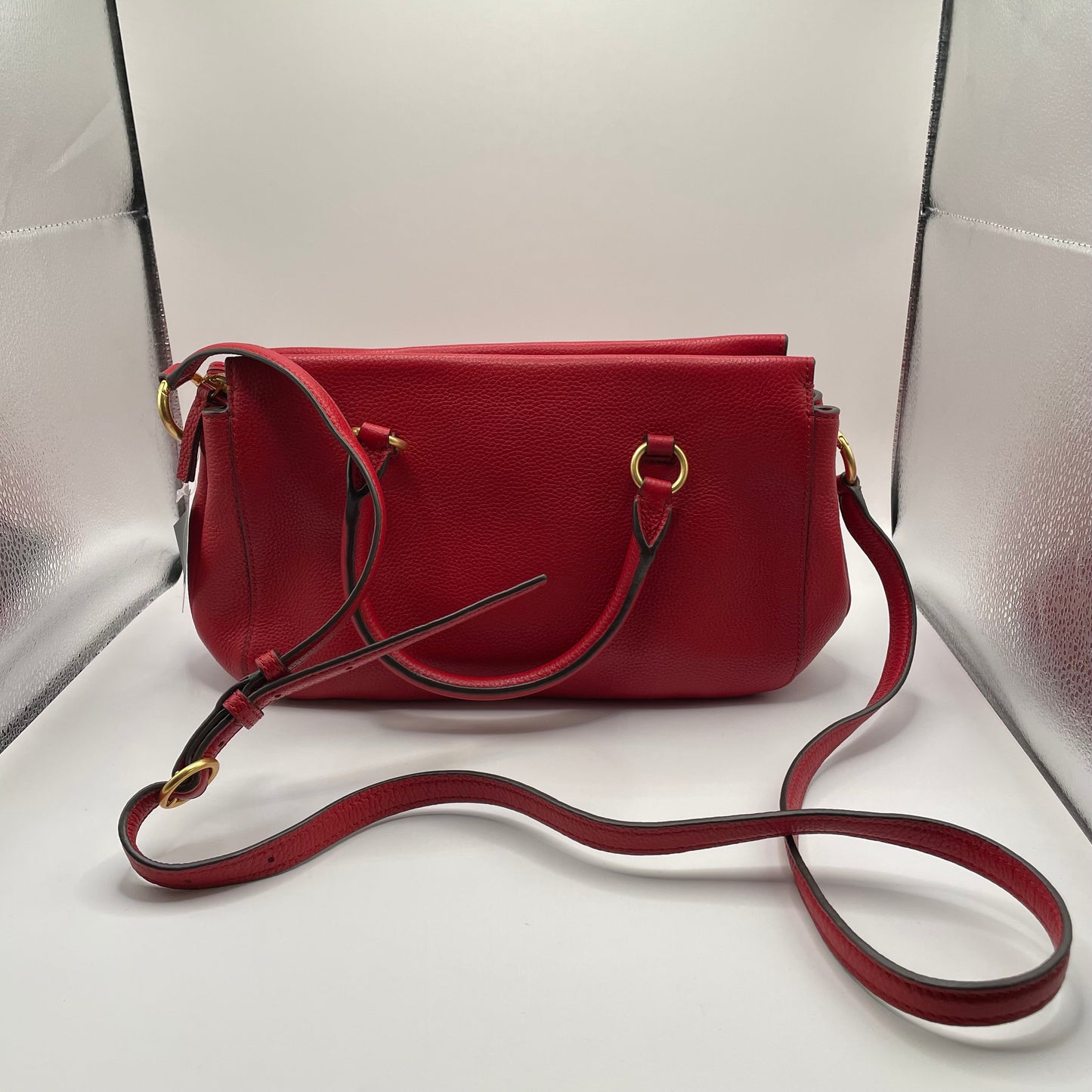 Red Tory Burch Purse Robinson Satchel