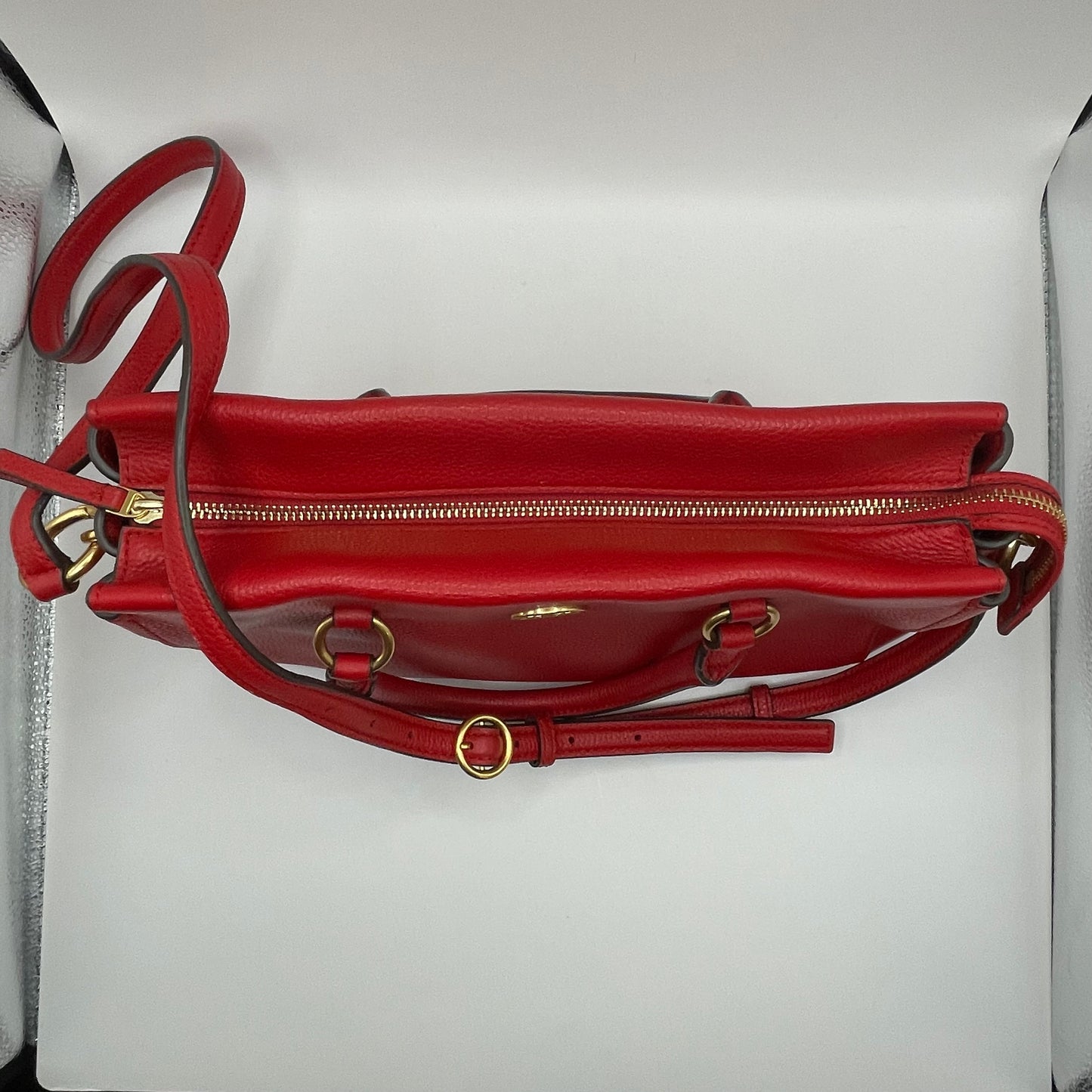 Red Tory Burch Purse Robinson Satchel
