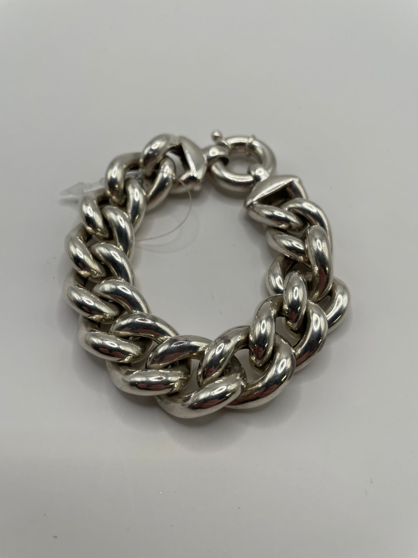 silver LOLA Bracelet large curb links, no size
