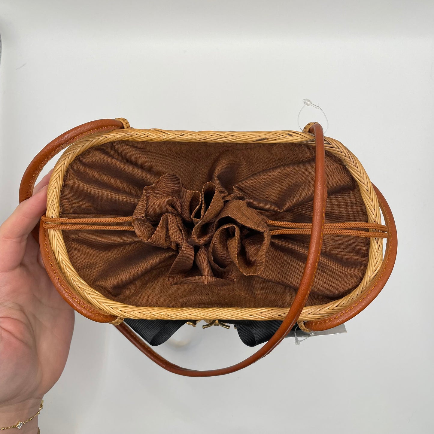 Rattan/Gold Bee Lisi Lerch Purse Bosom Buddy Bag