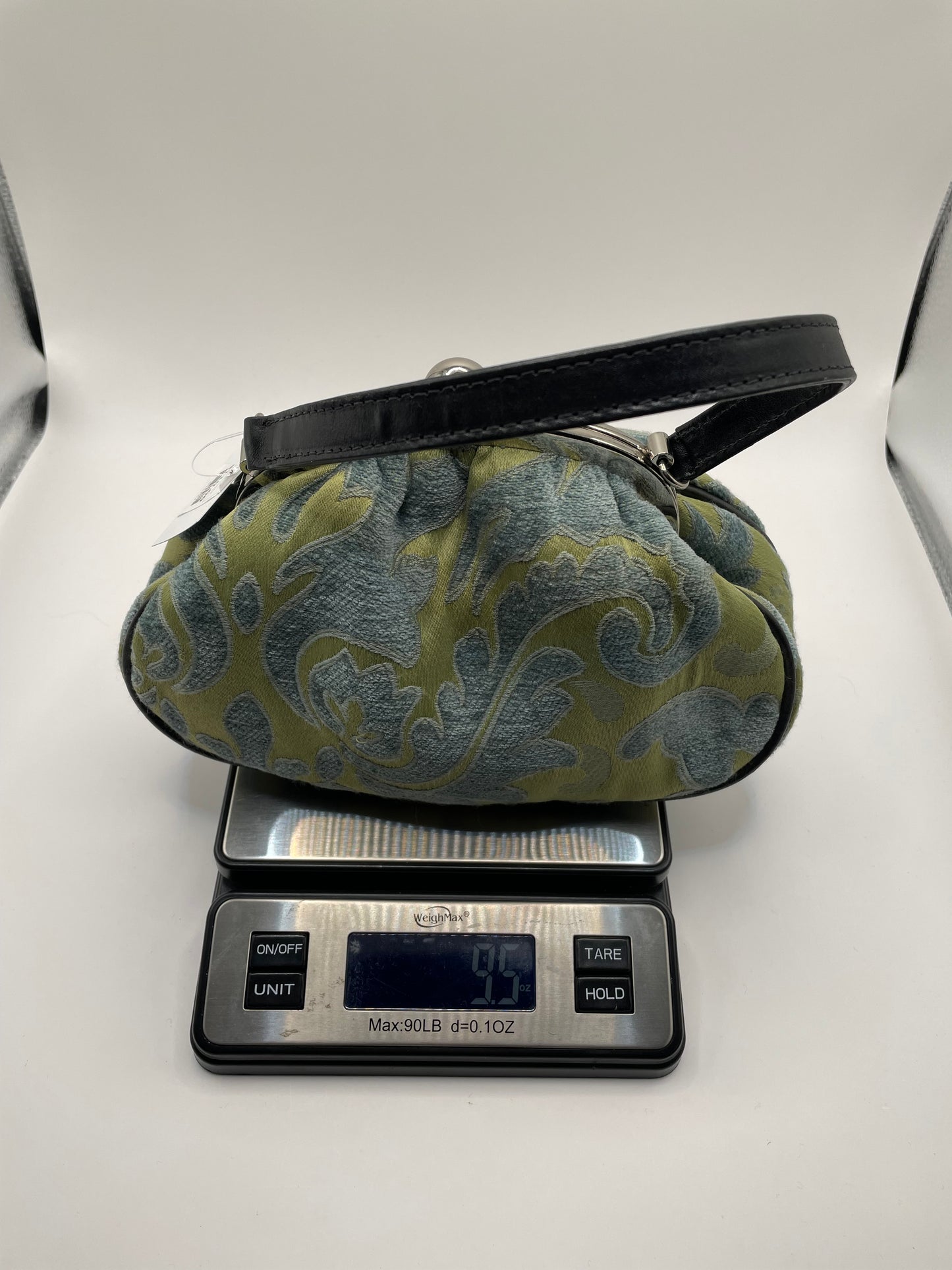 Blue/Green Glenda Gies  Purse Kiss\-Lock Paisley