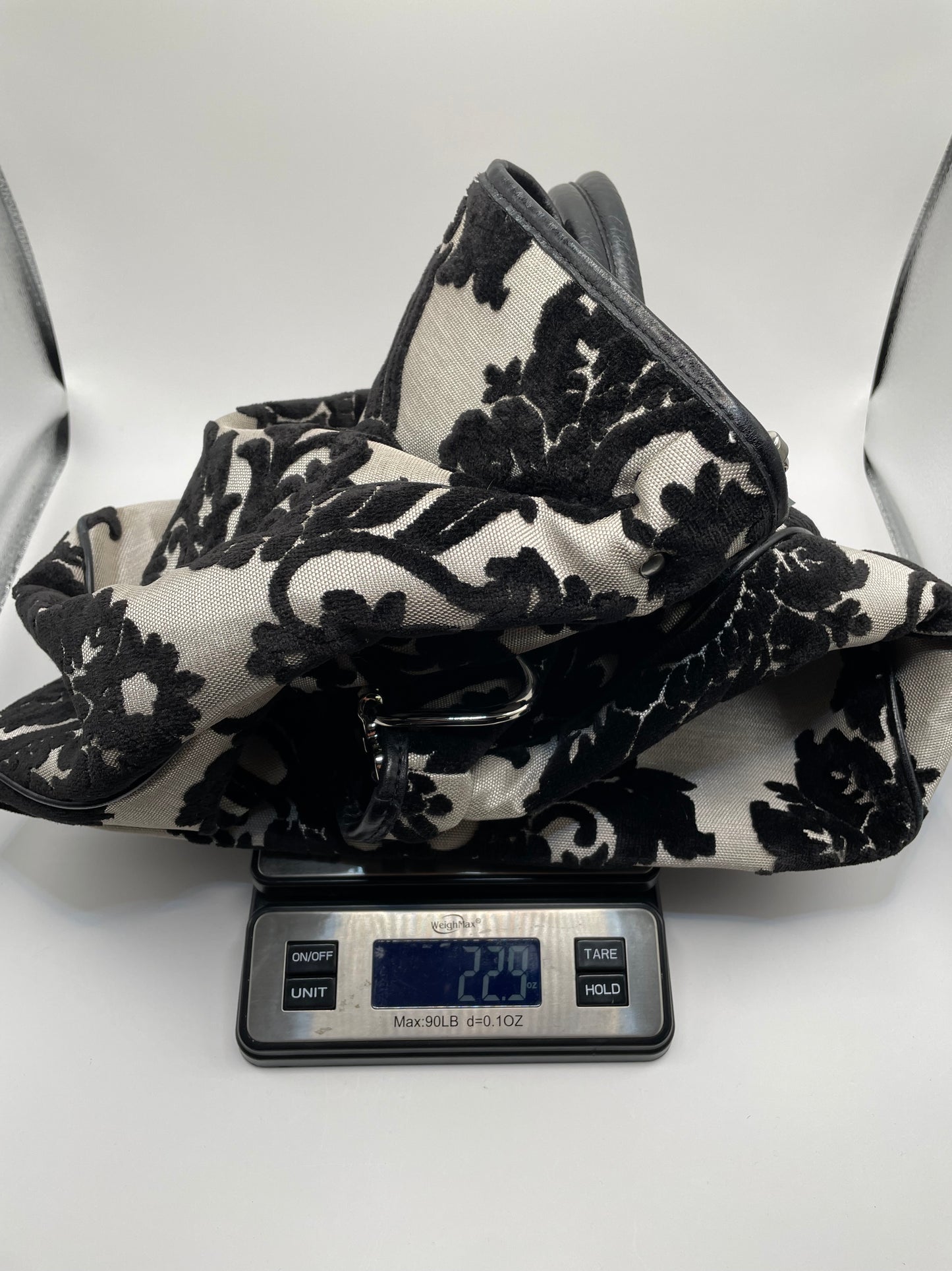 Black/White Glenda Gies Handbag Paisley