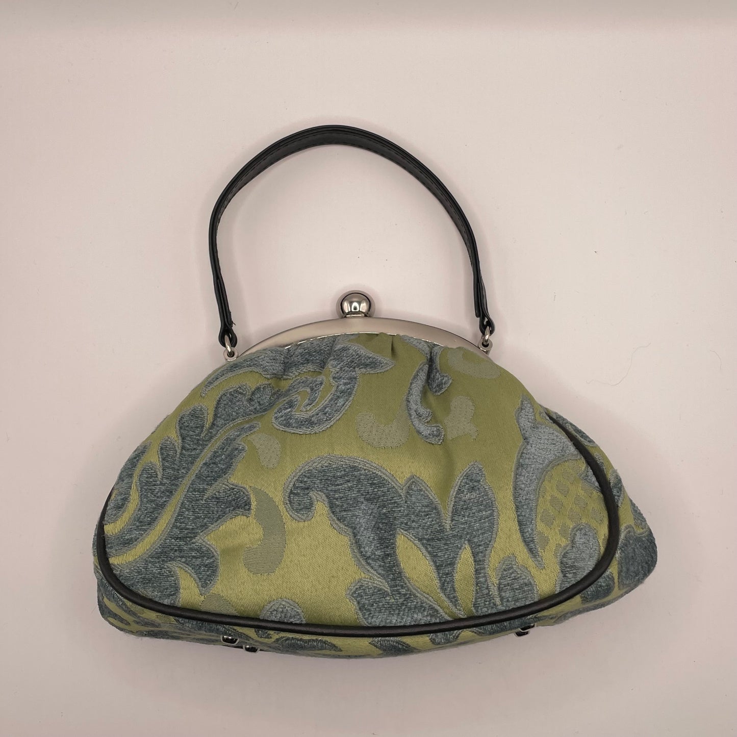 Blue/Green Glenda Gies  Purse Kiss\-Lock Paisley
