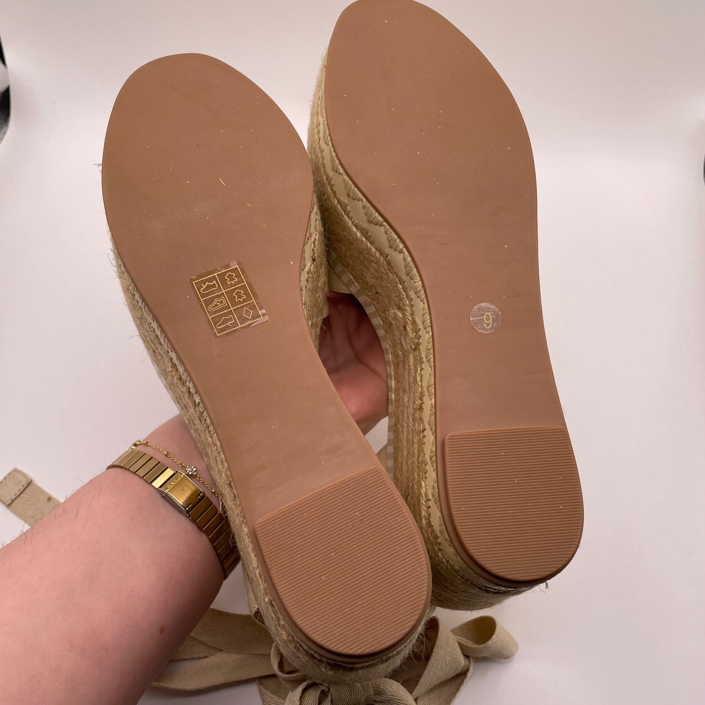 tan Tory Burch Wedge Platform Dandy Espadrille in dulce de leche, 9