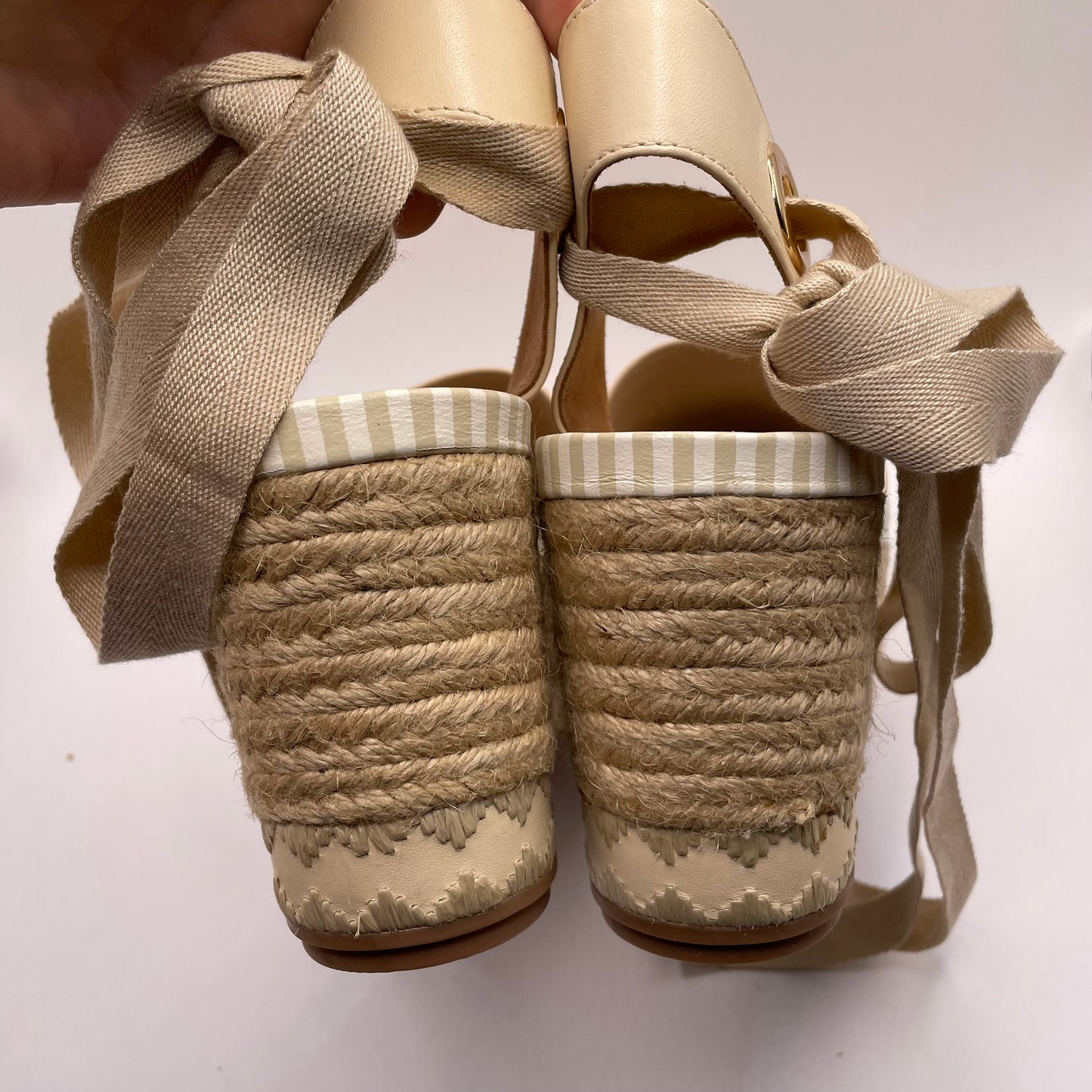 tan Tory Burch Wedge Platform Dandy Espadrille in dulce de leche, 9