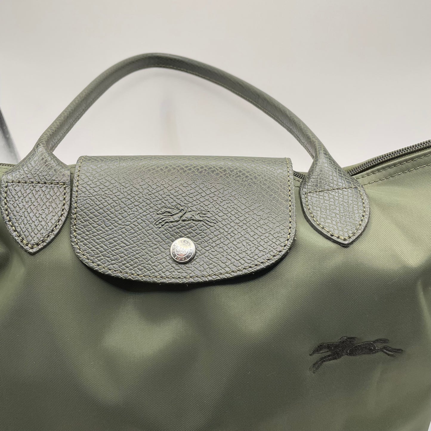 Moss Longchamp Handbag Nylon\- with insert